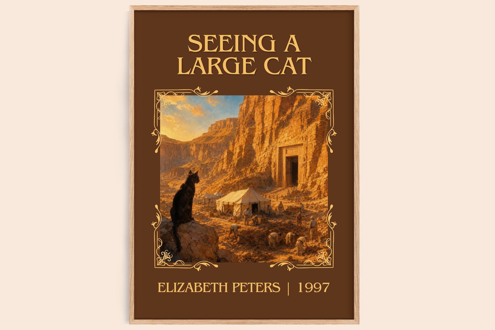 Seeing a large cat Classic Book Art Print by Elizabeth Peters