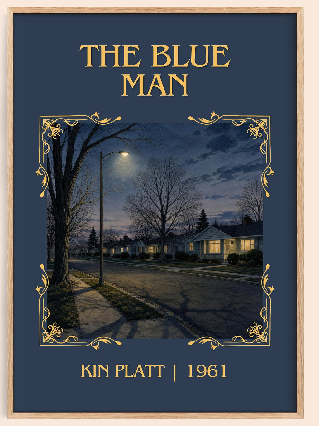 The blue man Classic Book Art Print by Kin Platt – book poster