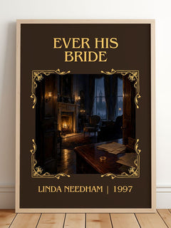 Ever His Bride Classic Book Art Print by Linda Needham – framed print leaning on a wooden floor