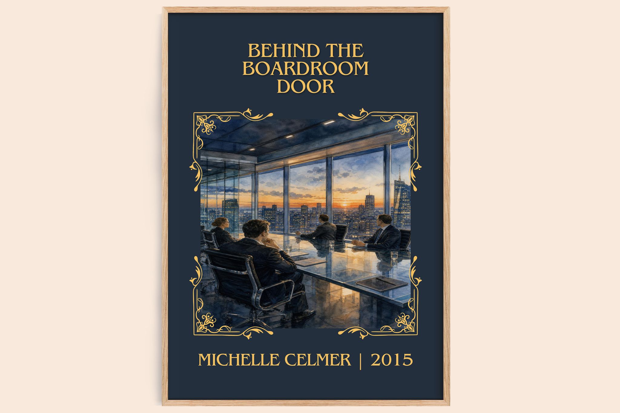 Behind the Boardroom Door Classic Book Art Print by Michelle Celmer