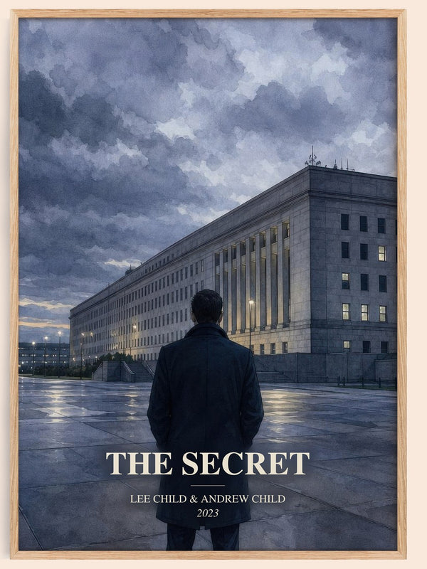 The Secret watercolour book poster by Lee Child & Andrew Child – framed literary art print