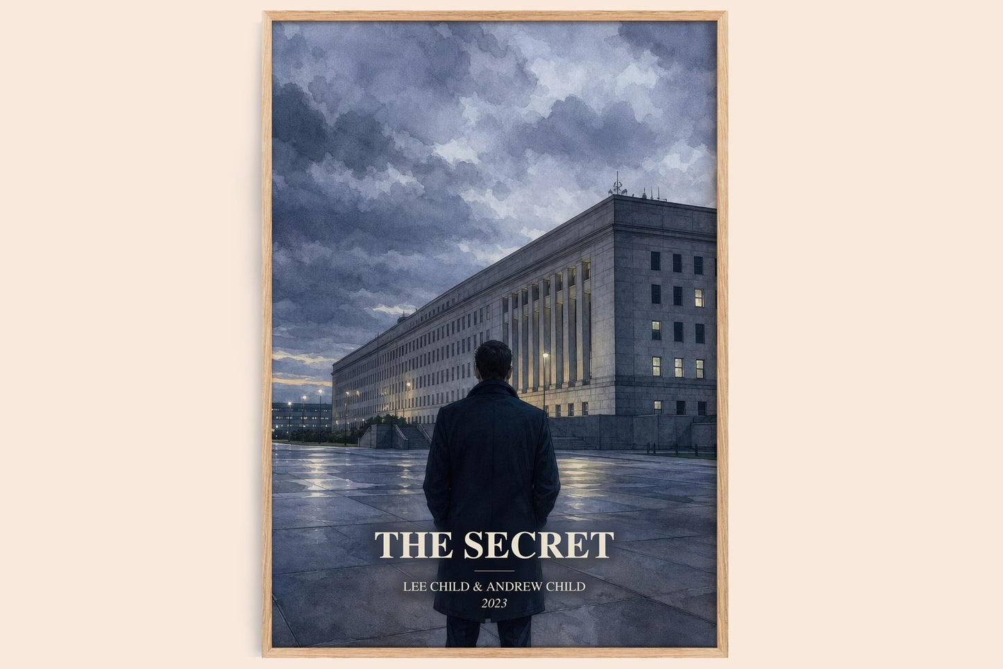 The Secret watercolour book poster by Lee Child & Andrew Child – framed literary art print