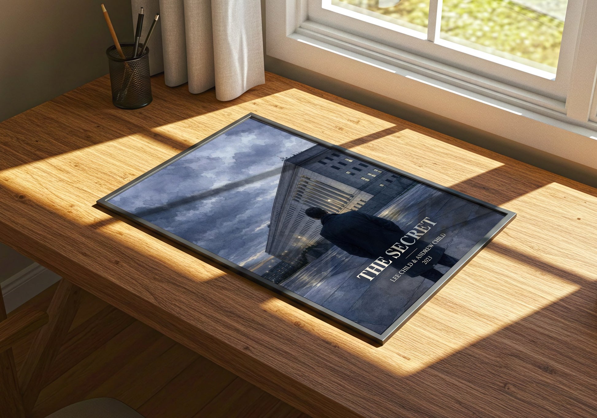 The Secret watercolour book poster framed on wall – thriller wall art