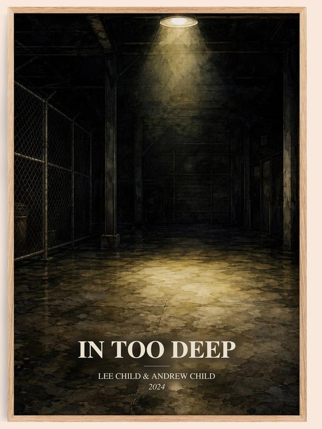 In Too Deep Book Watercolour Illustration by Lee Child & Andrew Child