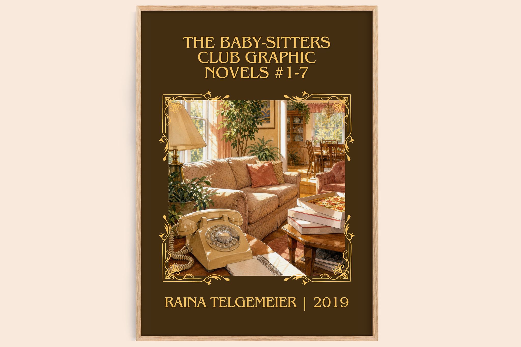 The Baby-Sitters Club Graphic Novels #1-7 Classic Book Art Print by Raina Telgemeier