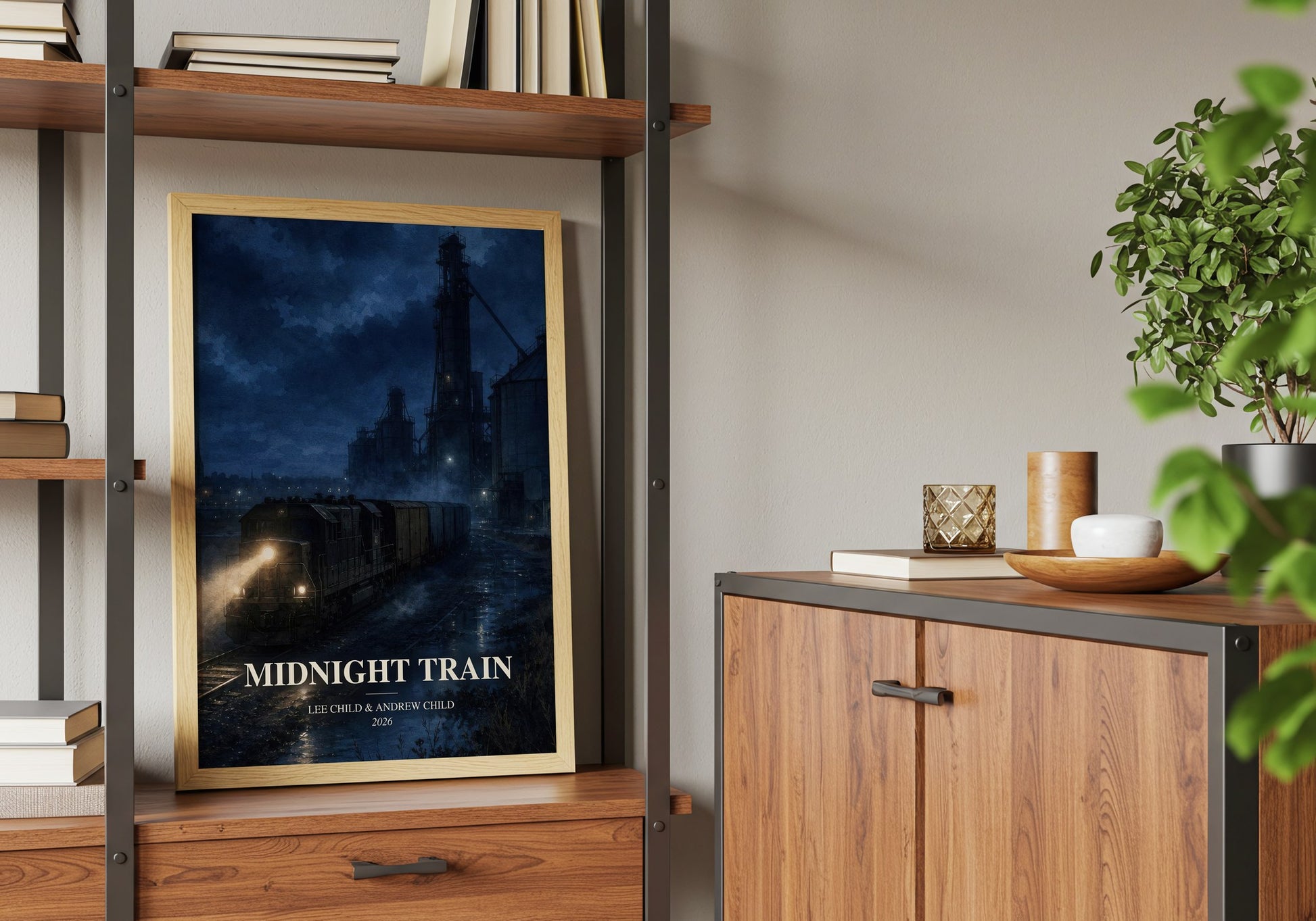 Midnight Train book watercolour illustration paper finish options – matte satin gloss