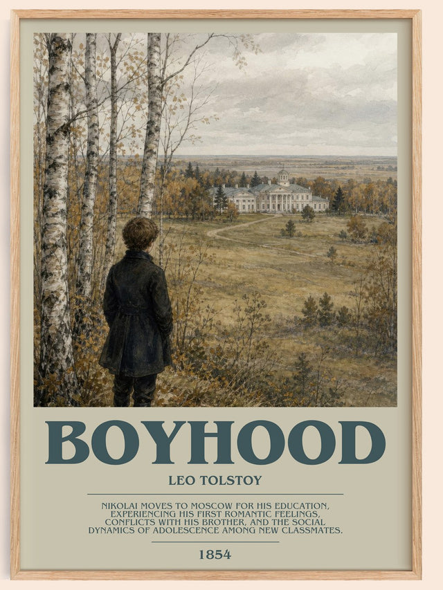 Boyhood Bookish Wall Art by Leo Tolstoy