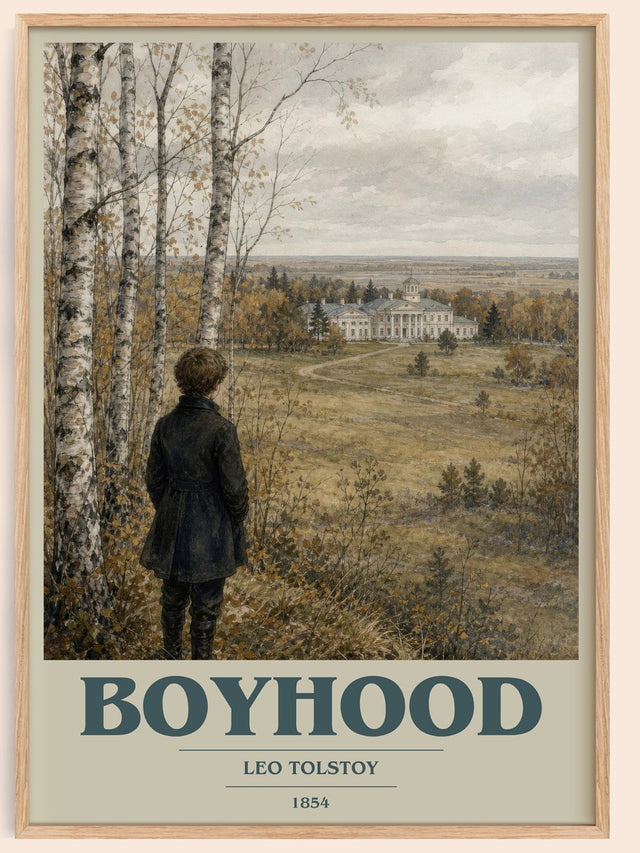 Boyhood Book Cover Poster by Leo Tolstoy