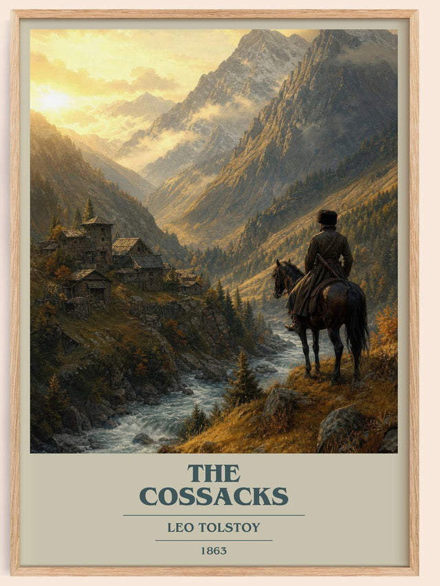 The Cossacks Book Cover Poster by Leo Tolstoy