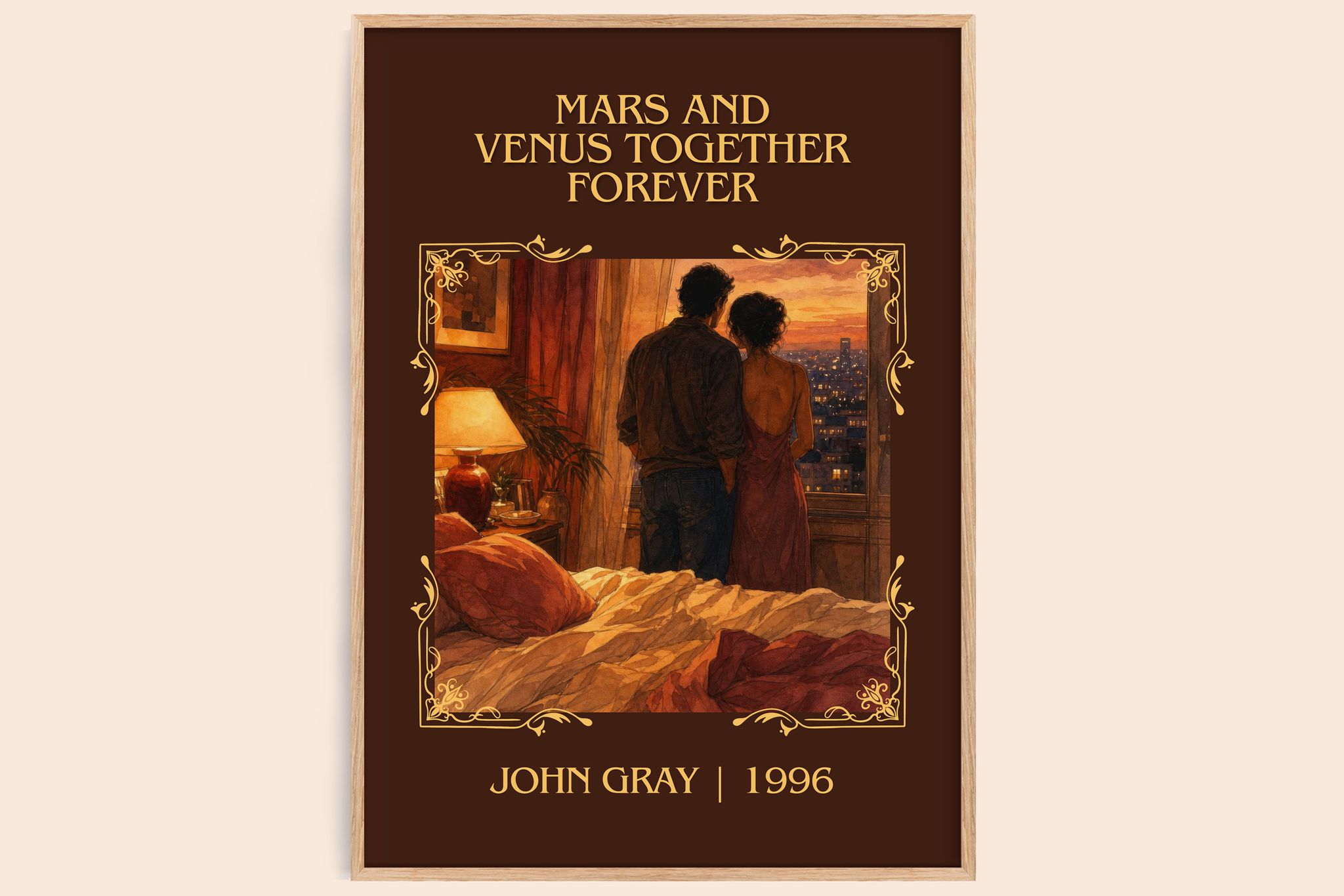 Mars and Venus Together Forever Classic Book Art Print by John Gray