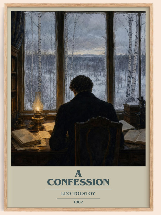 A Confession Book Cover Poster by Leo Tolstoy