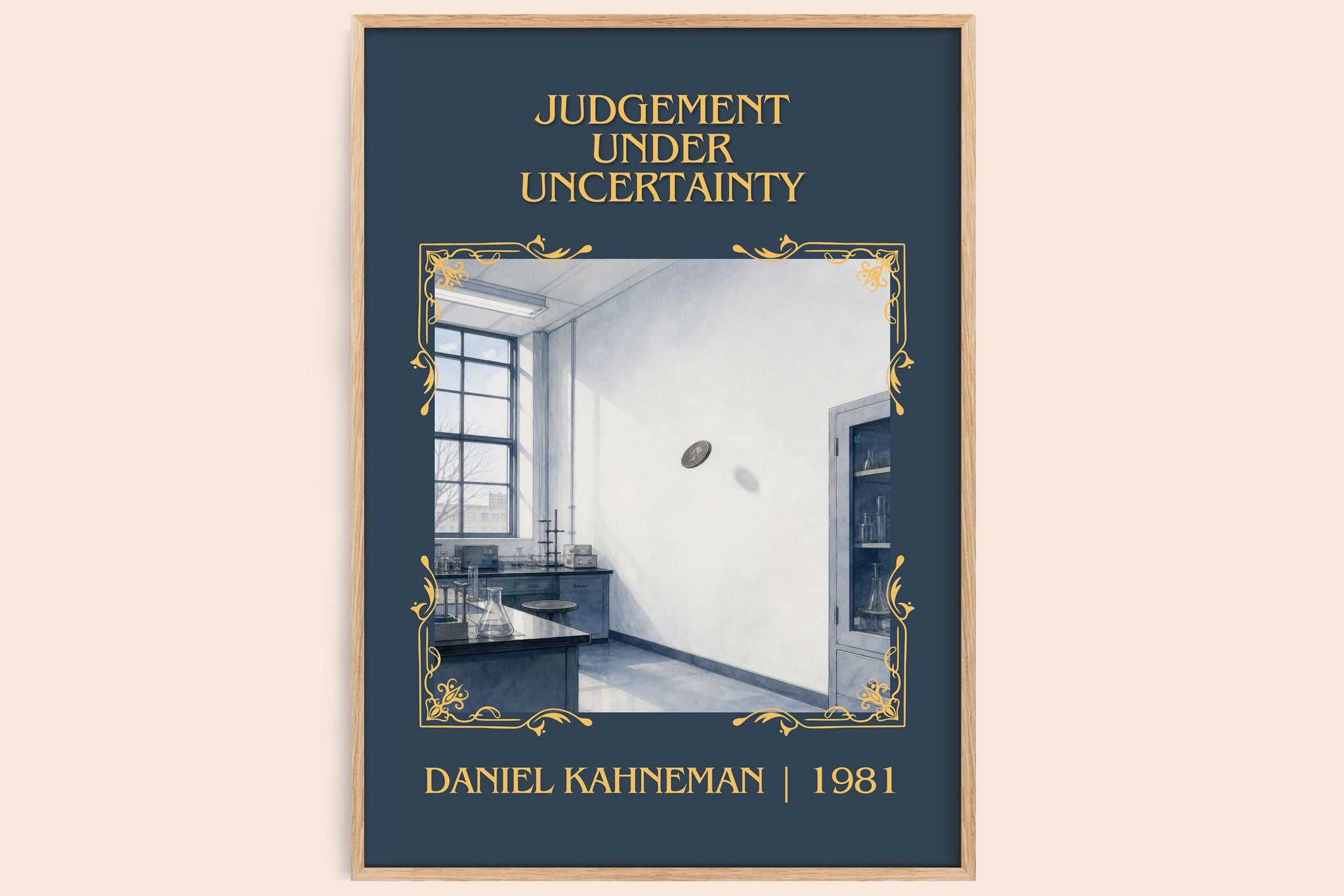 Judgement under uncertainty Classic Book Art Print by Daniel Kahneman