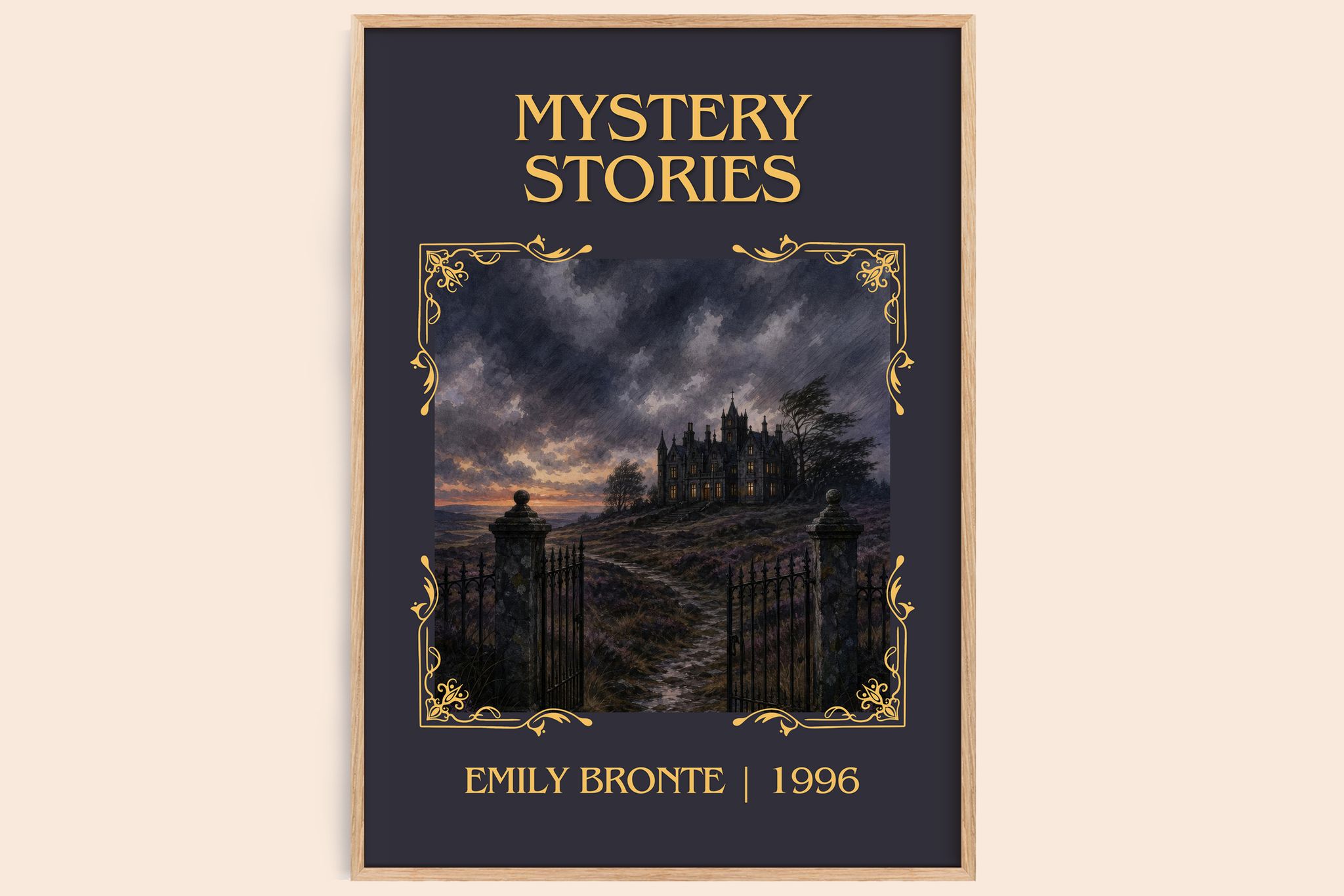 Mystery Stories Classic Book Art Print by Emily Brontë