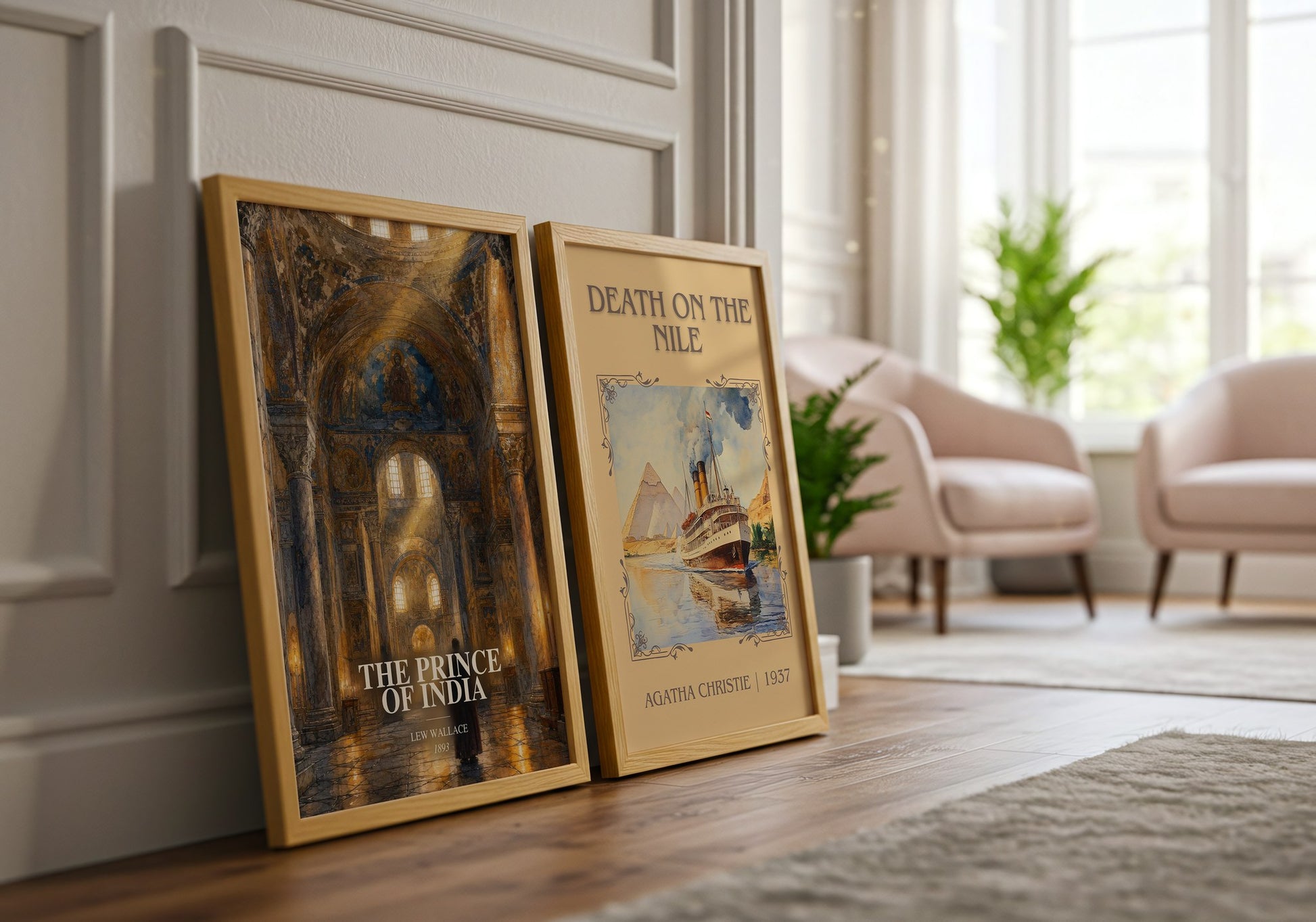 The Prince Of India watercolour print framed by window – literary home decor