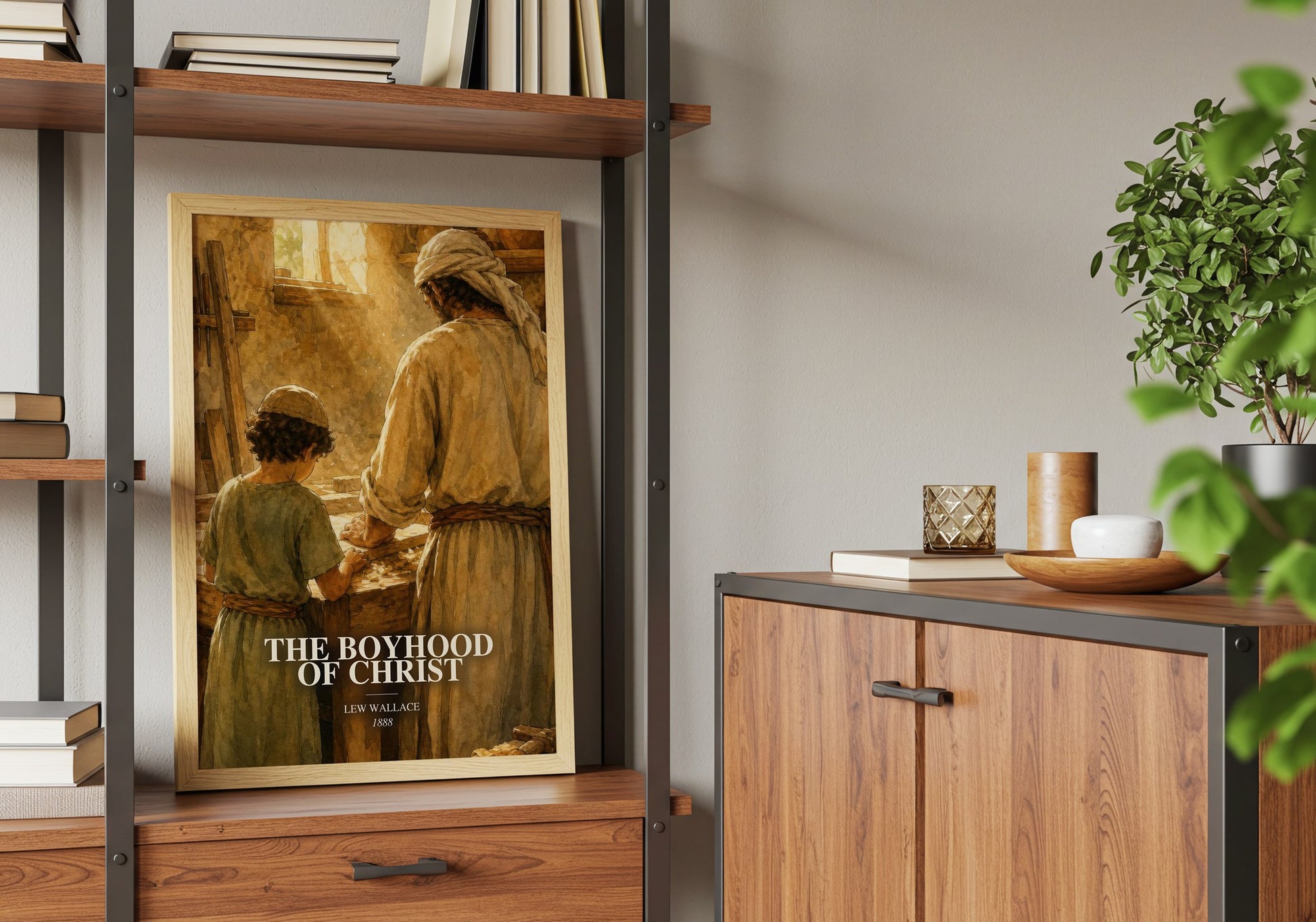 The Boyhood Of Christ book watercolour illustration paper finish options – matte satin gloss
