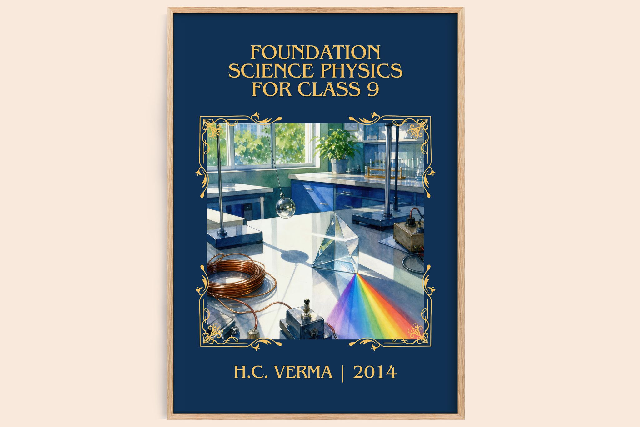 Foundation Science Physics for Class 9 Classic Book Art Print by H.C. Verma