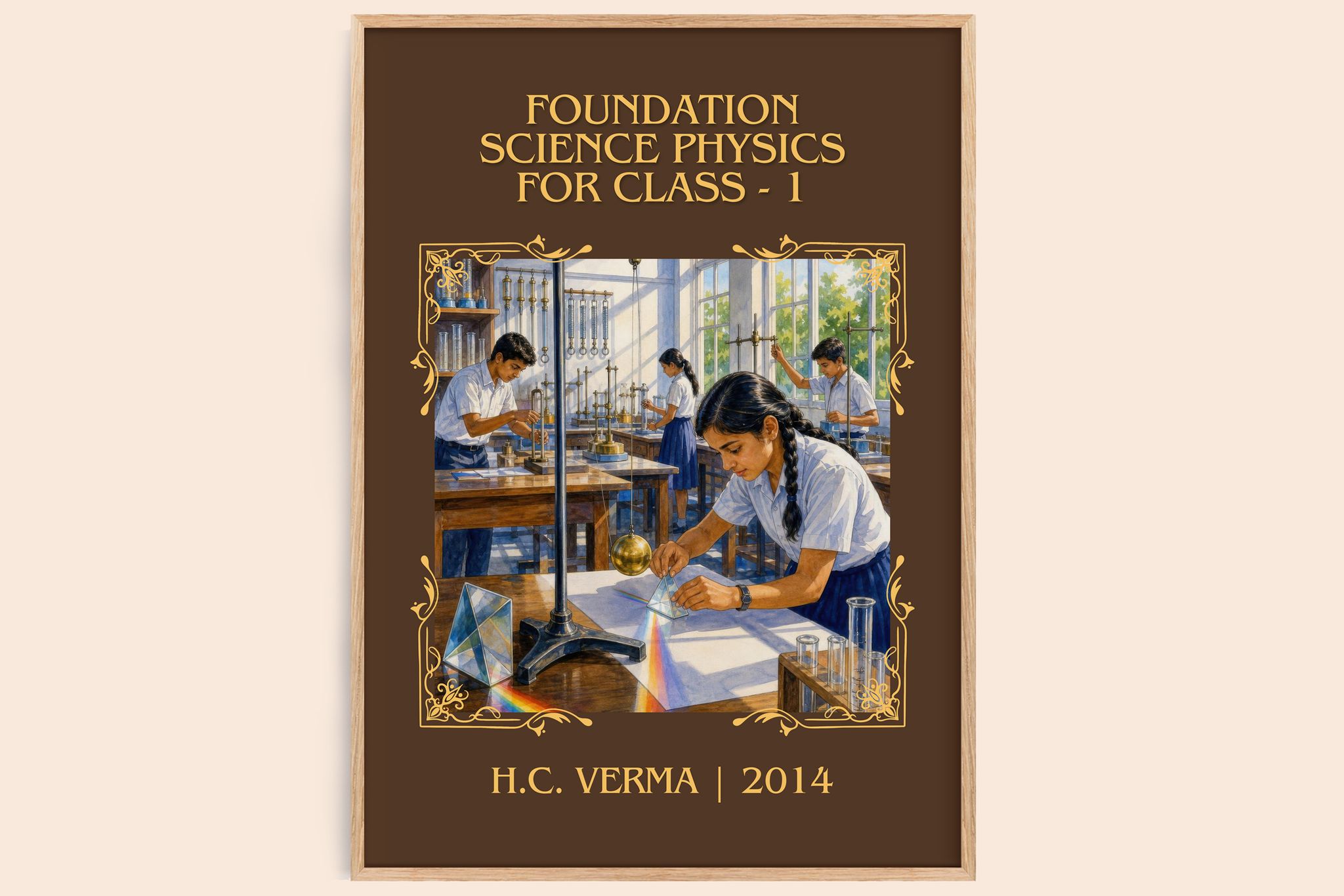 Foundation Science Physics for Class - 1 Classic Book Art Print by H.C. Verma