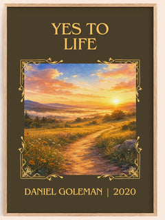 Yes to Life Classic Book Art Print by Daniel Goleman – book poster