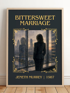 Bittersweet Marriage Classic Book Art Print by Jeneth Murrey – framed print leaning on a wooden floor