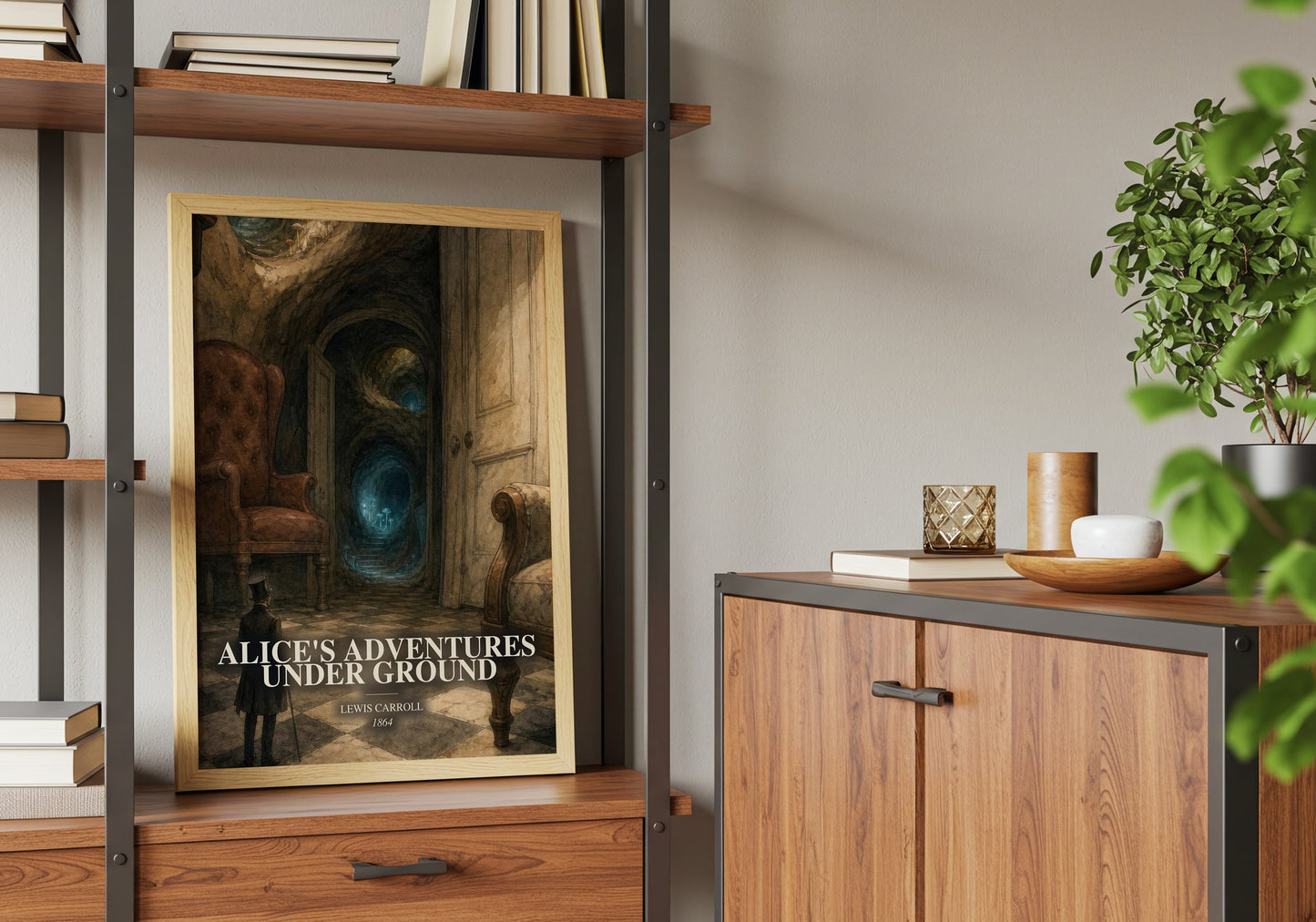 Alice'S Adventures Under Ground book watercolour illustration paper finish options – matte satin gloss
