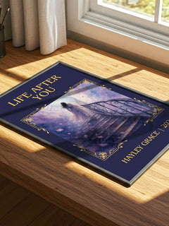 life after you Classic Book Art Print by Hayley Grace – print on a sunlit desk
