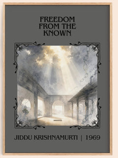 Freedom from the Known Classic Book Art Print by Jiddu Krishnamurti – book poster