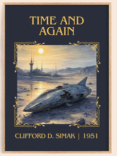 Time and again Classic Book Art Print by Clifford D. Simak – book poster