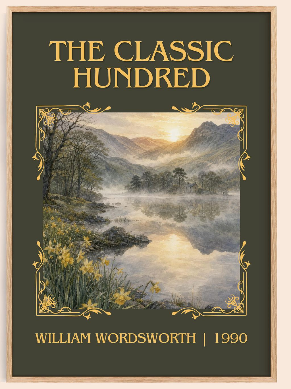 The Classic Hundred Classic Book Art Print by William Wordsworth – book poster