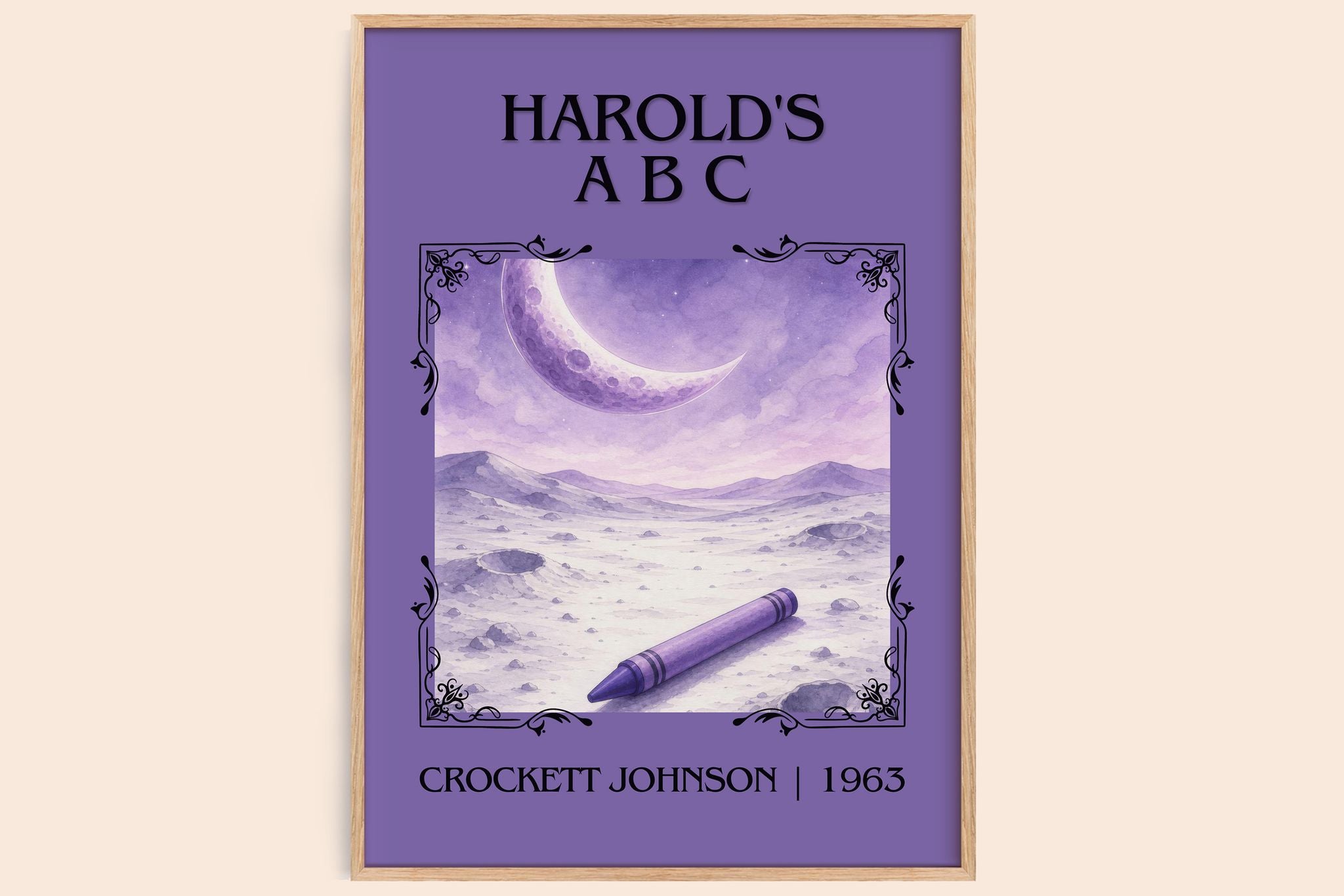 Harold's A B C Classic Book Art Print by Crockett Johnson
