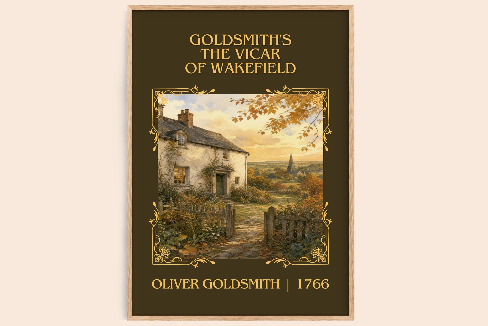 Goldsmith's The vicar of Wakefield Classic Book Art Print by Oliver Goldsmith