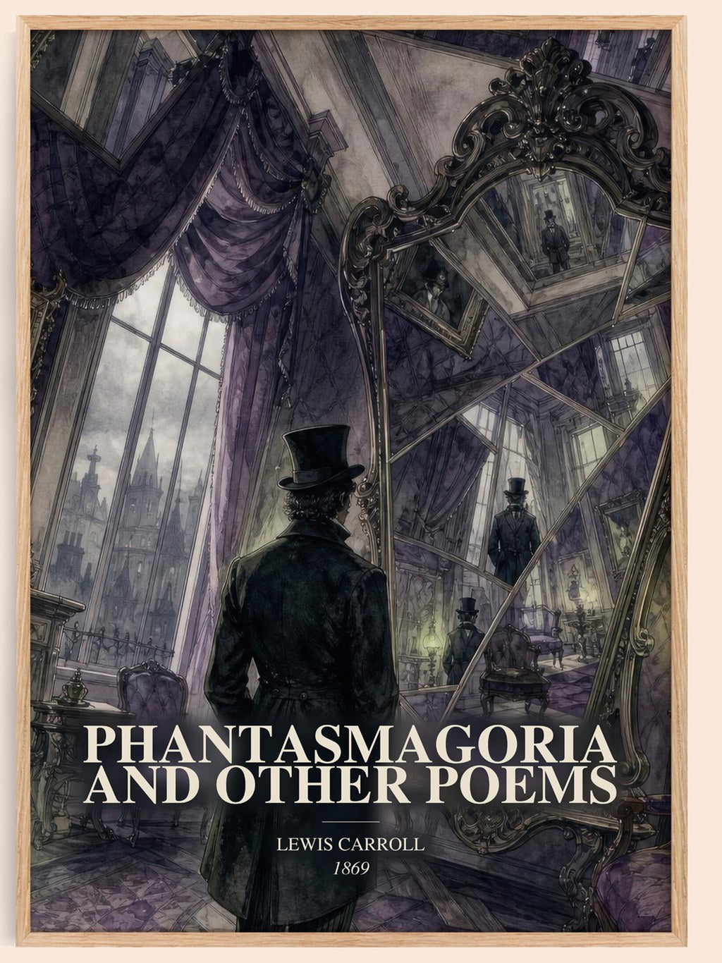 Phantasmagoria And Other Poems watercolour book poster by Lewis Carroll – framed literary art print
