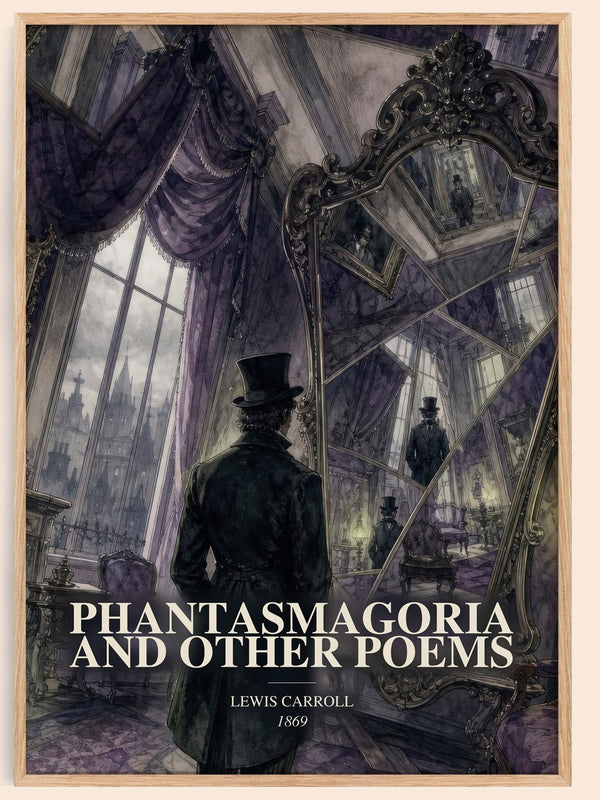 Phantasmagoria And Other Poems watercolour book poster by Lewis Carroll – framed literary art print