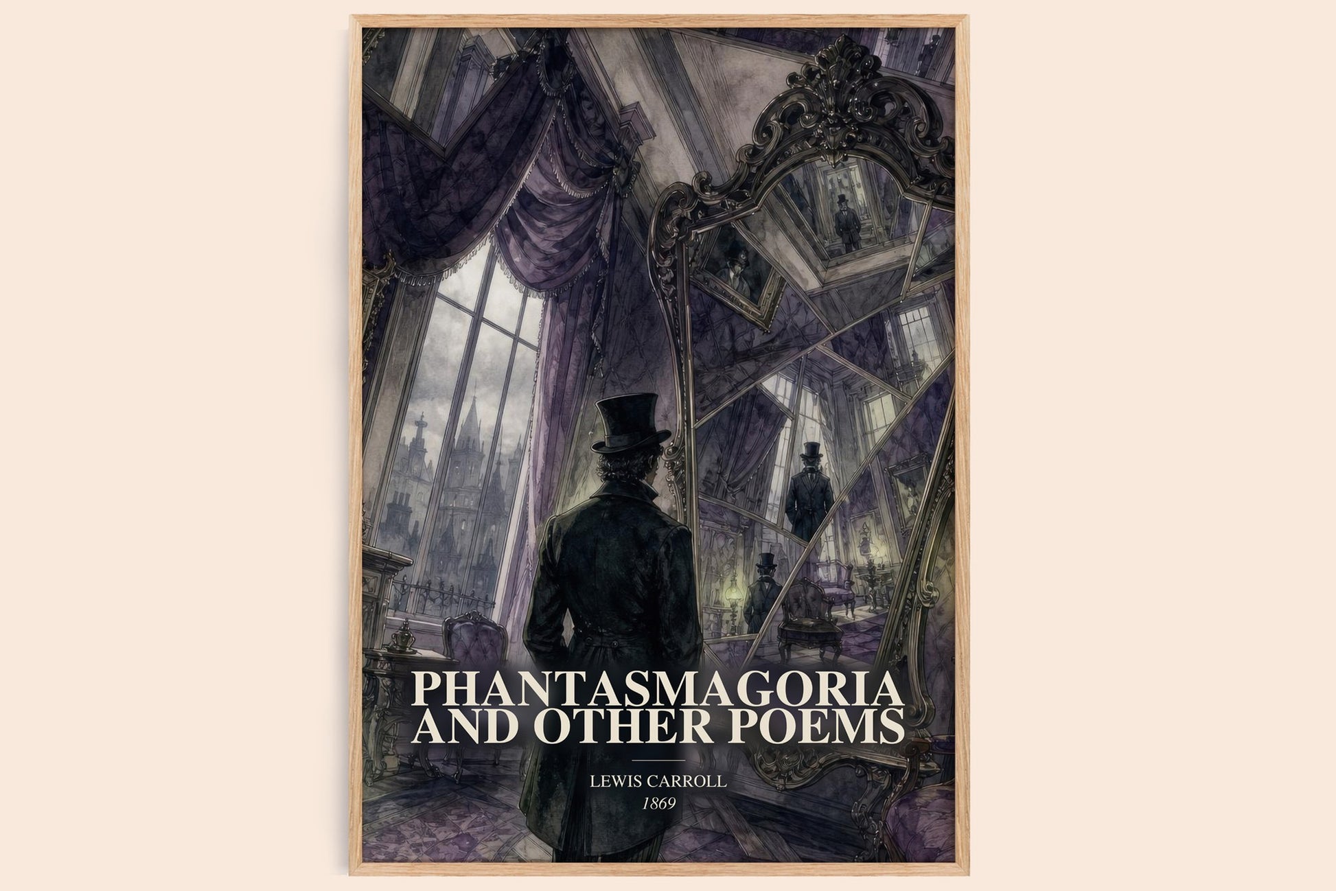 Phantasmagoria And Other Poems watercolour book poster by Lewis Carroll – framed literary art print