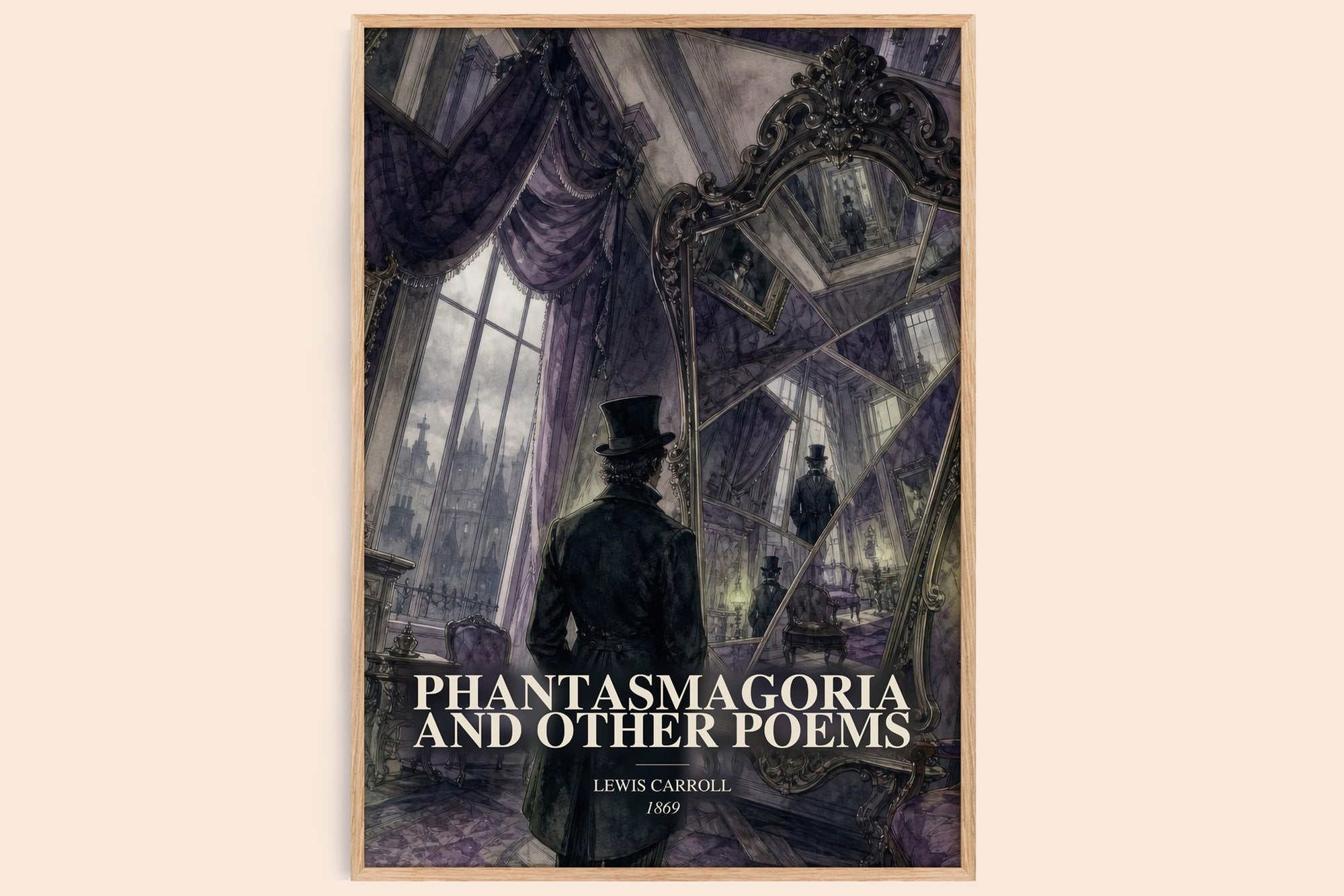 Phantasmagoria And Other Poems watercolour book poster by Lewis Carroll – framed literary art print