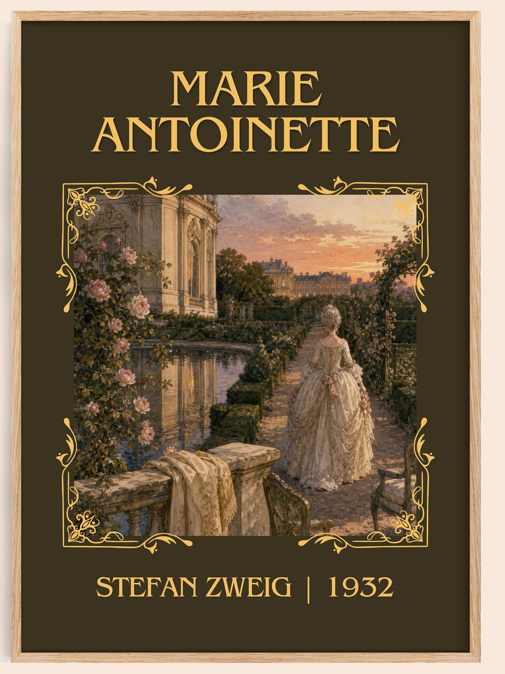 Marie Antoinette Classic Book Art Print by Stefan Zweig – book poster