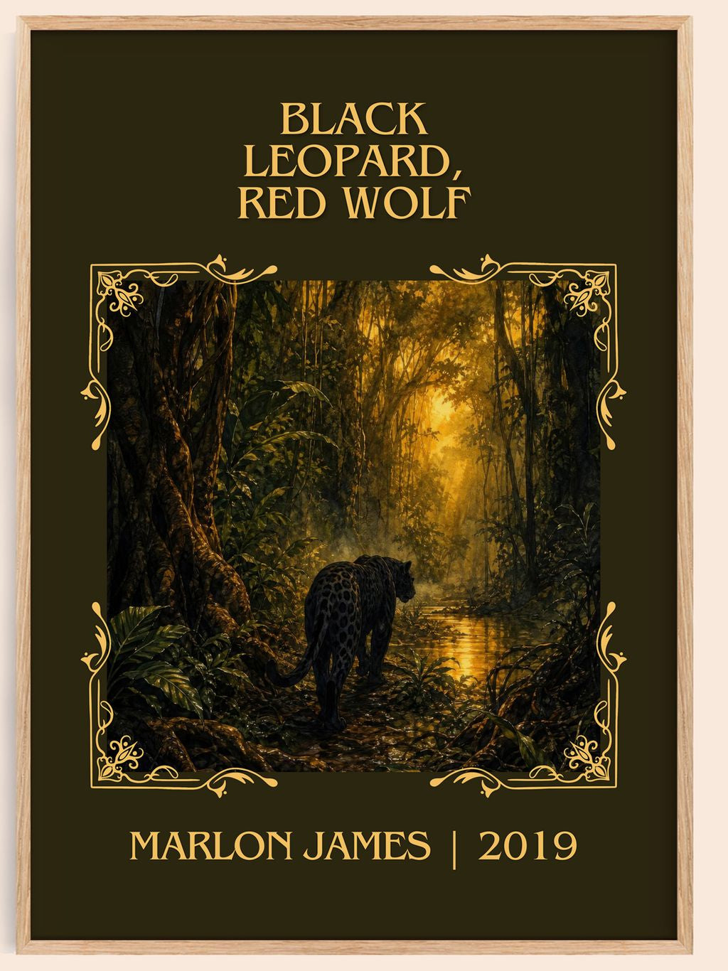 Black Leopard, Red Wolf Classic Book Art Print by Marlon James – book poster