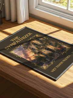 The Sympathizer Classic Book Art Print by Viet Thanh Nguyen – print on a sunlit desk