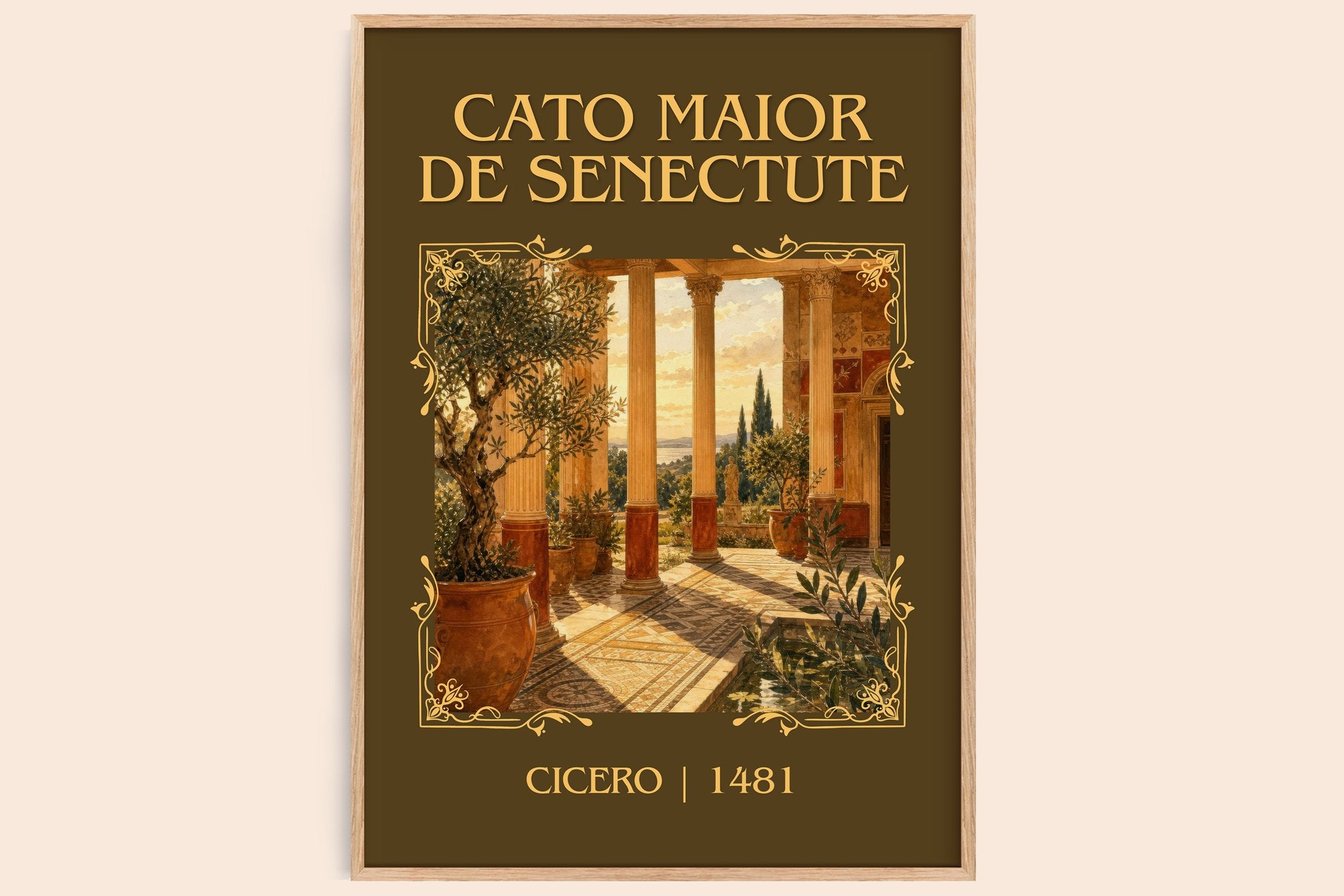 Cato maior de senectute Classic Book Art Print by Cicero