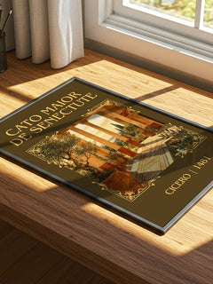 Cato maior de senectute Classic Book Art Print by Cicero – print on a sunlit desk