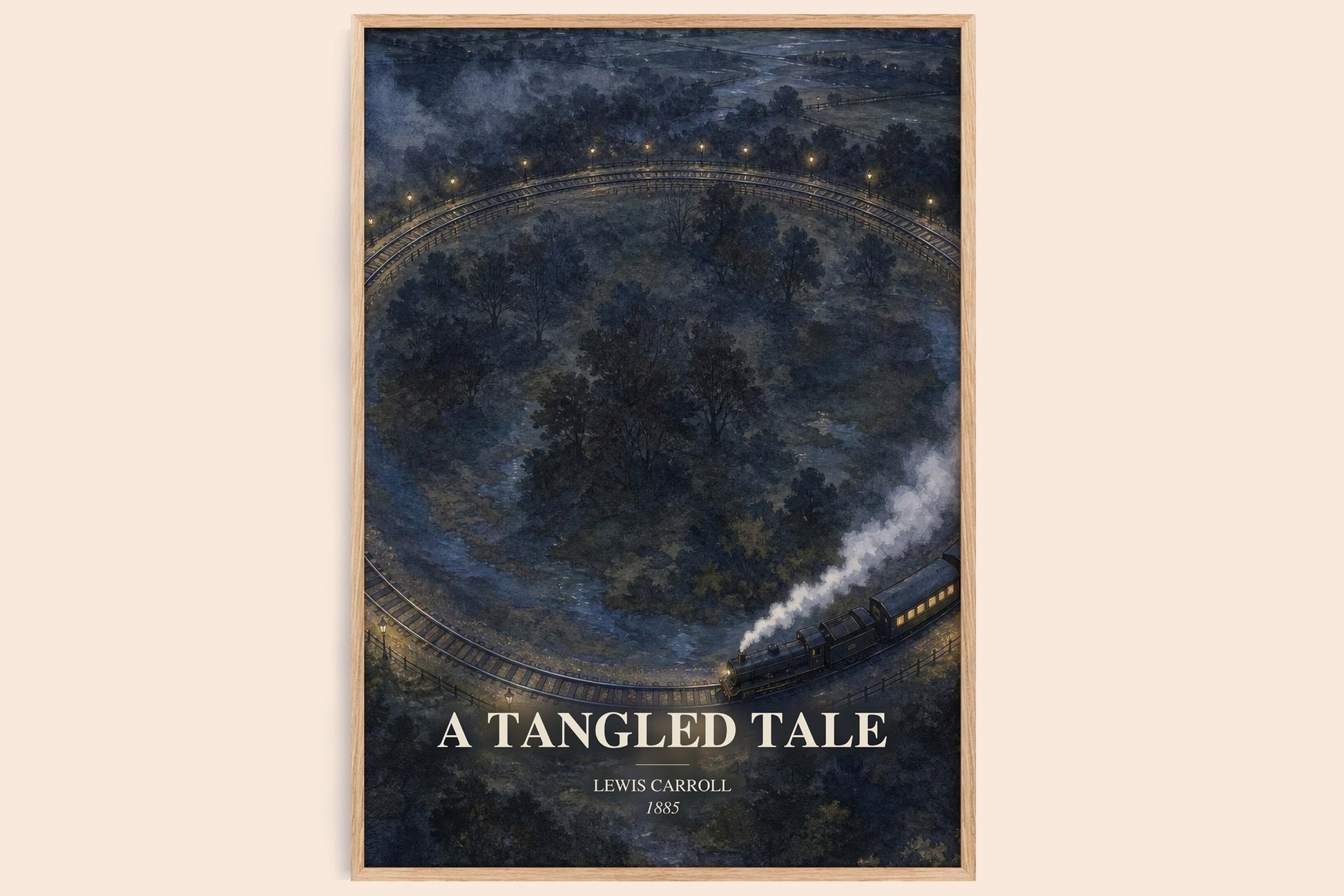 A Tangled Tale watercolour book poster by Lewis Carroll – framed literary art print