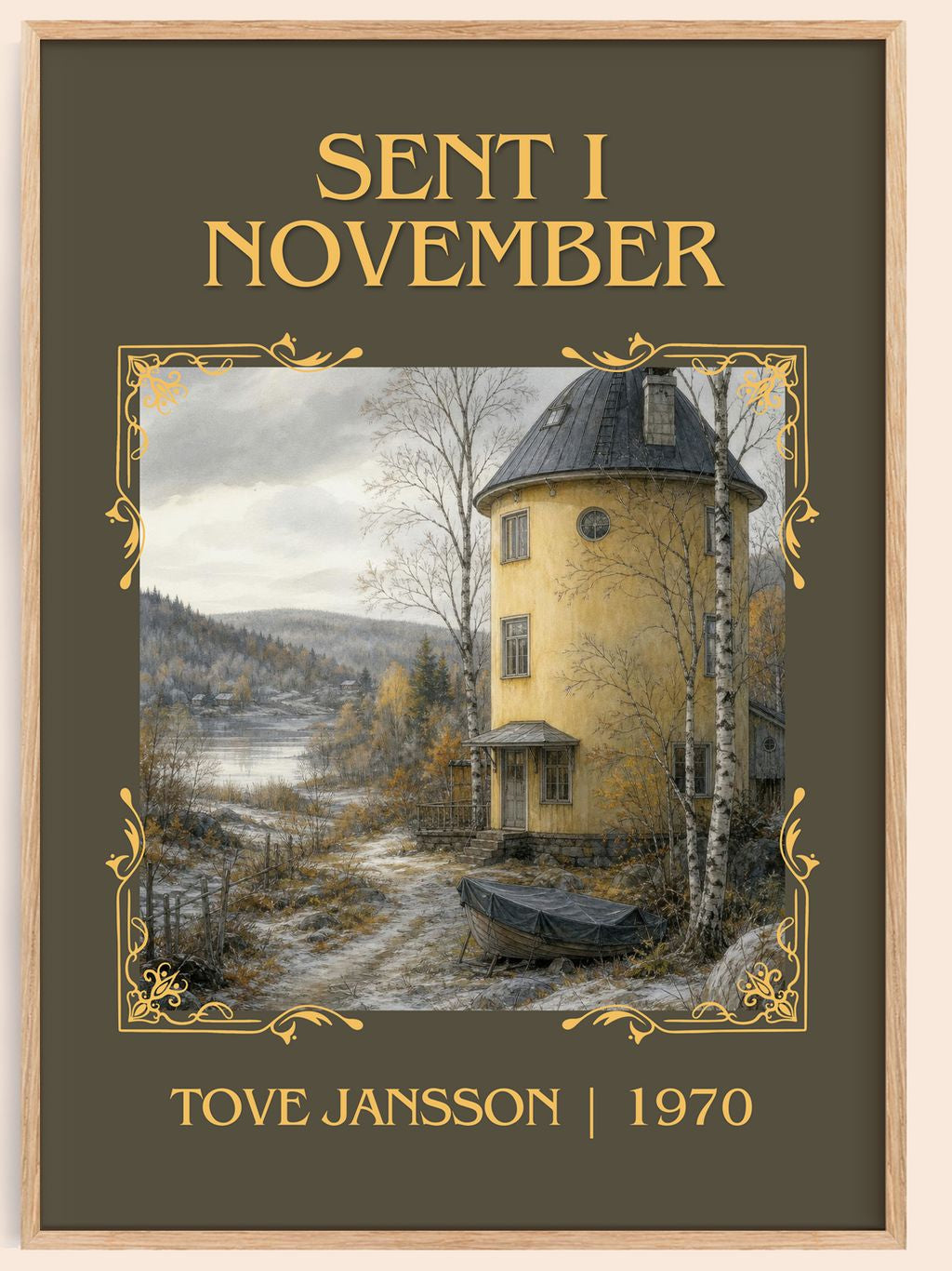 Sent i November Classic Book Art Print by Tove Jansson – book poster