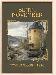 Sent i November Classic Book Art Print by Tove Jansson – book poster