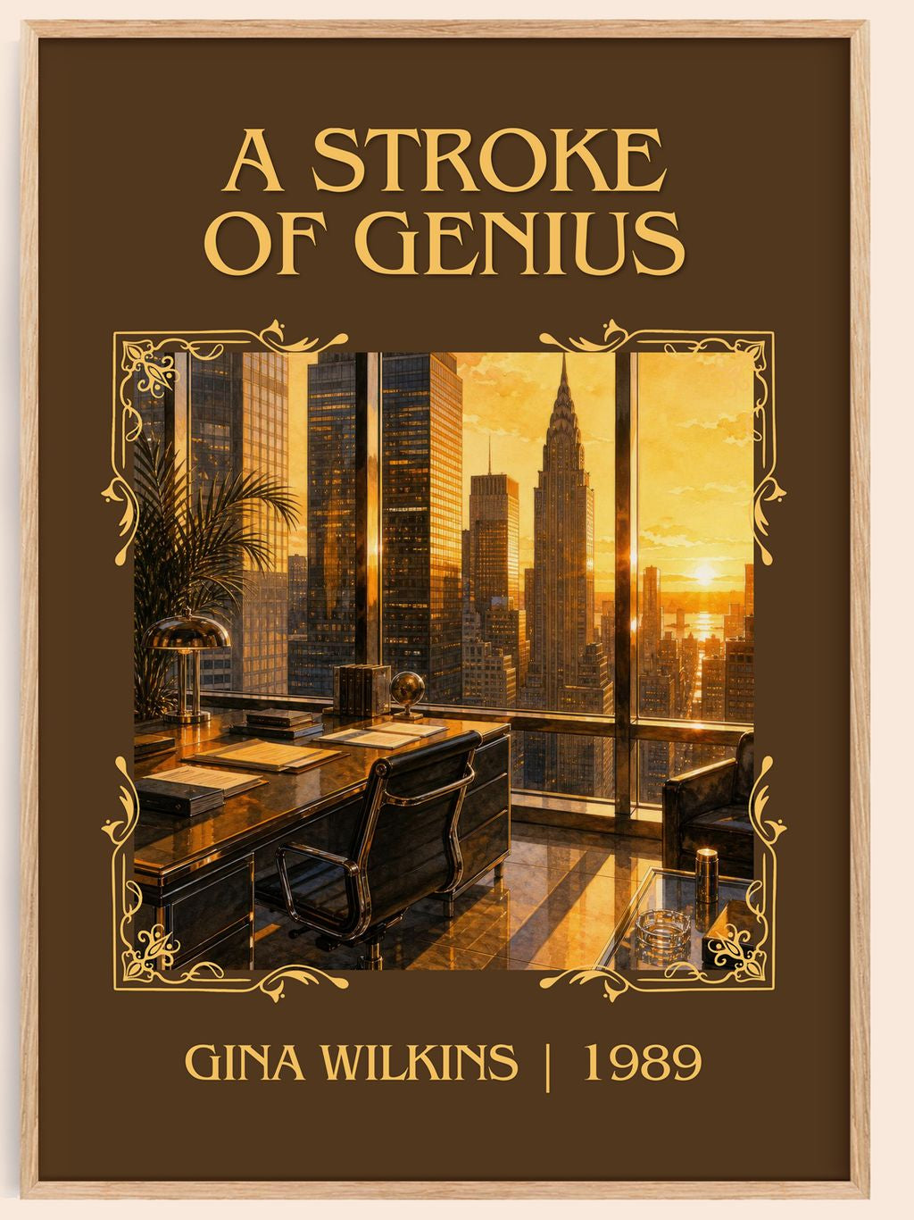A Stroke Of Genius Classic Book Art Print by Gina Wilkins – book poster