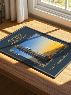 President Dr. A.P.J. Abdul Kalam Classic Book Art Print by A. Kalam – print on a sunlit desk