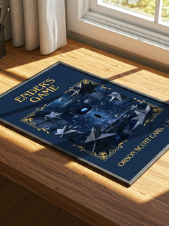 Ender's Game Classic Book Art Print by Orson Scott Card. – print on a sunlit desk
