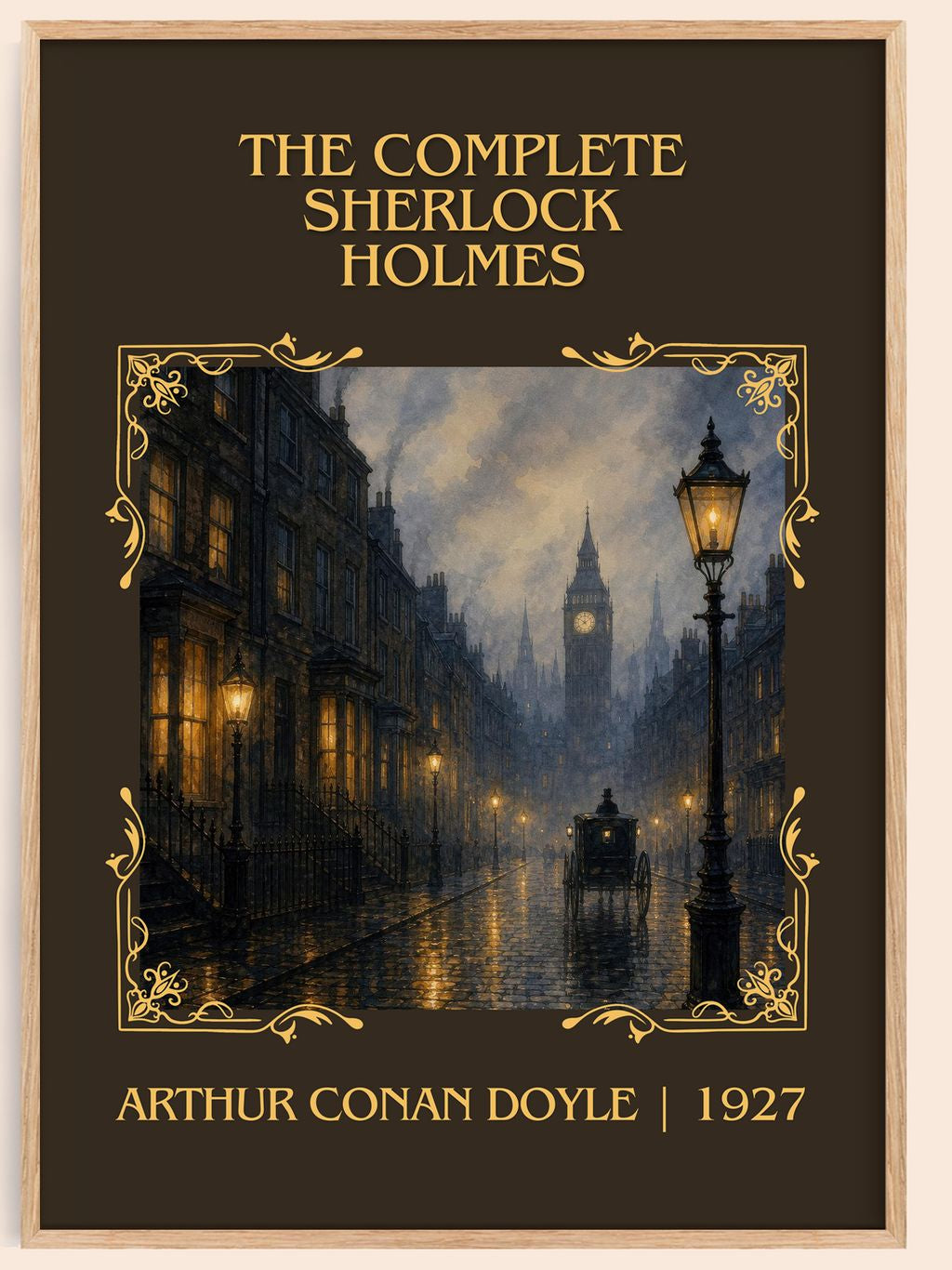 Complete Sherlock Holmes Classic Book Art Print by Arthur Conan Doyle – book poster