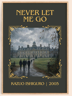 Never Let Me Go Classic Book Art Print by Kazuo Ishiguro – book poster