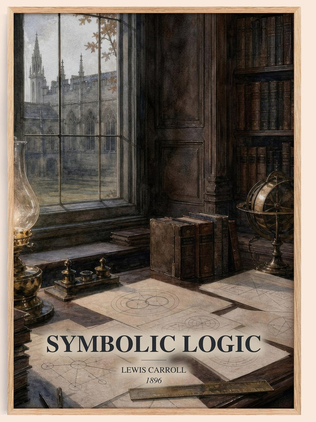 Symbolic Logic Book Watercolour Illustration by Lewis Carroll