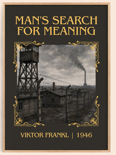 Man's Search for Meaning Classic Book Art Print by Viktor Frankl – book poster