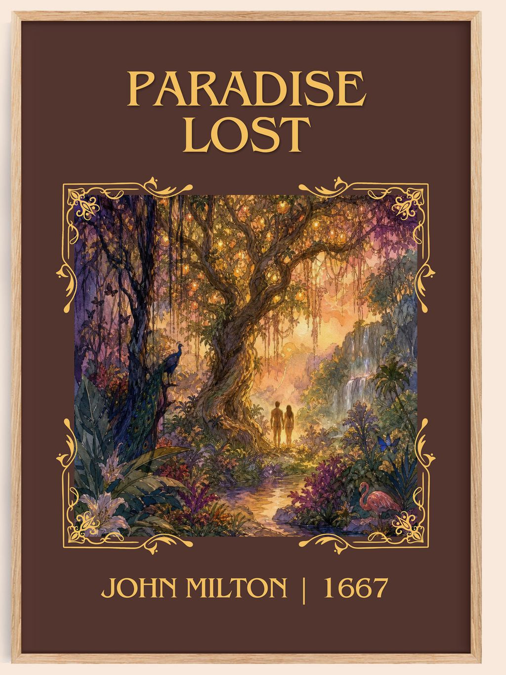 Paradise Lost Classic Book Art Print by John Milton – book poster